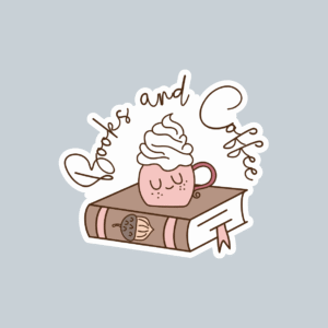 Naklejka pojedyncza Książkara/Coffee Lovers (10014)