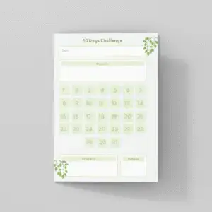 Wkład do organizera 30dniowe wyzwanie Rośliny (20001)