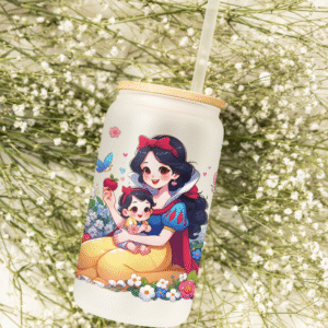 Szklanka 550 ml z bambusowym wieczkiem "Śnieżka"