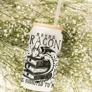 Szklanka 550 ml z bambusowym wieczkiem "Dragons"