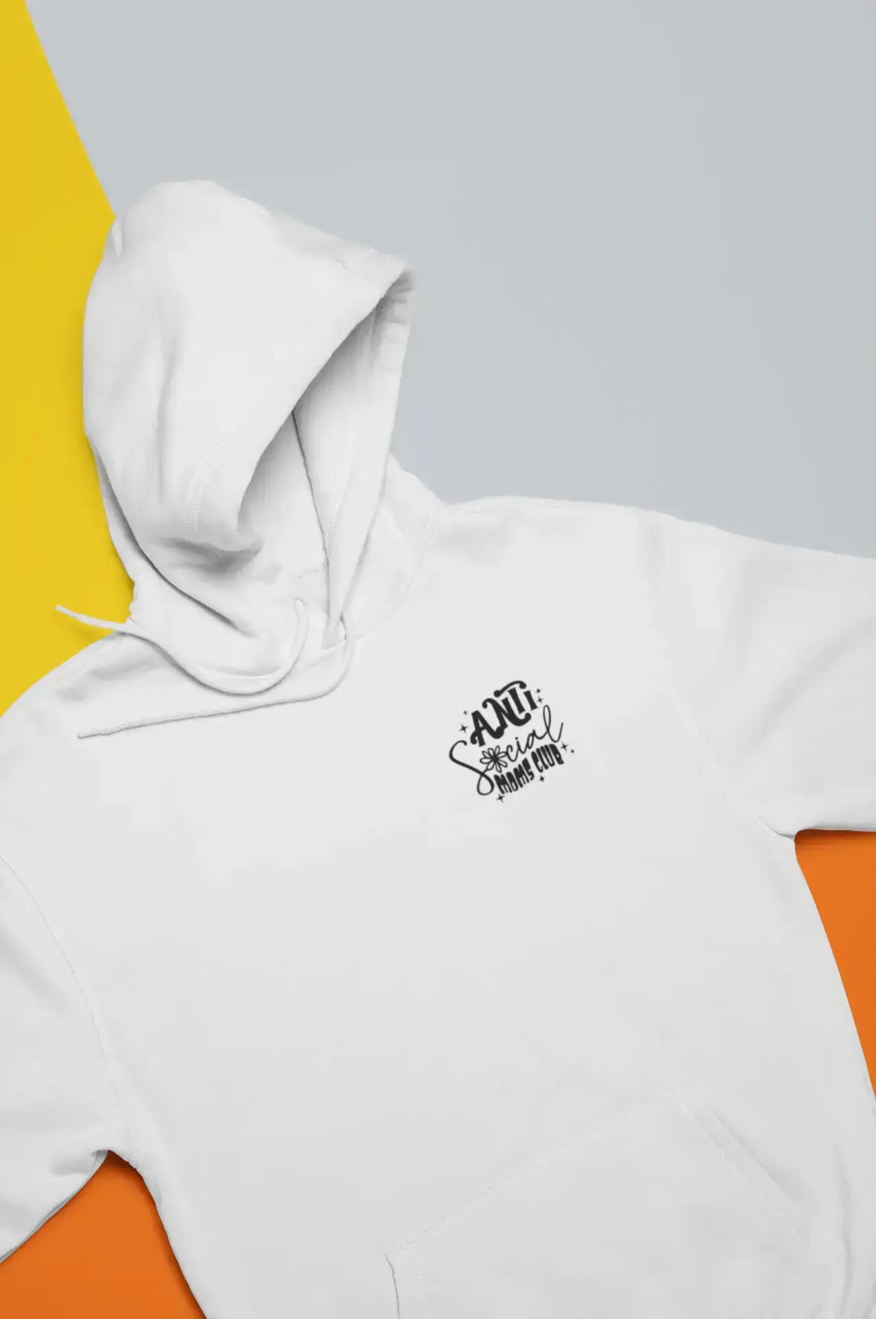 Bluza z kapturem z nadrukiem "Anti-social moms club" - obrazek 3