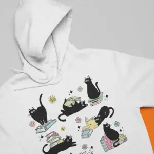 Bluza z kapturem z nadrukiem Koty (10004)