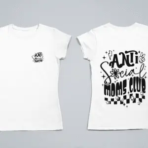 Koszulka z nadrukiem "Anti-social moms club"