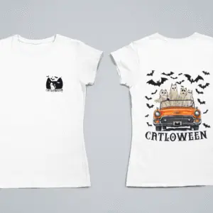 Koszulka z nadrukiem "Catloween"