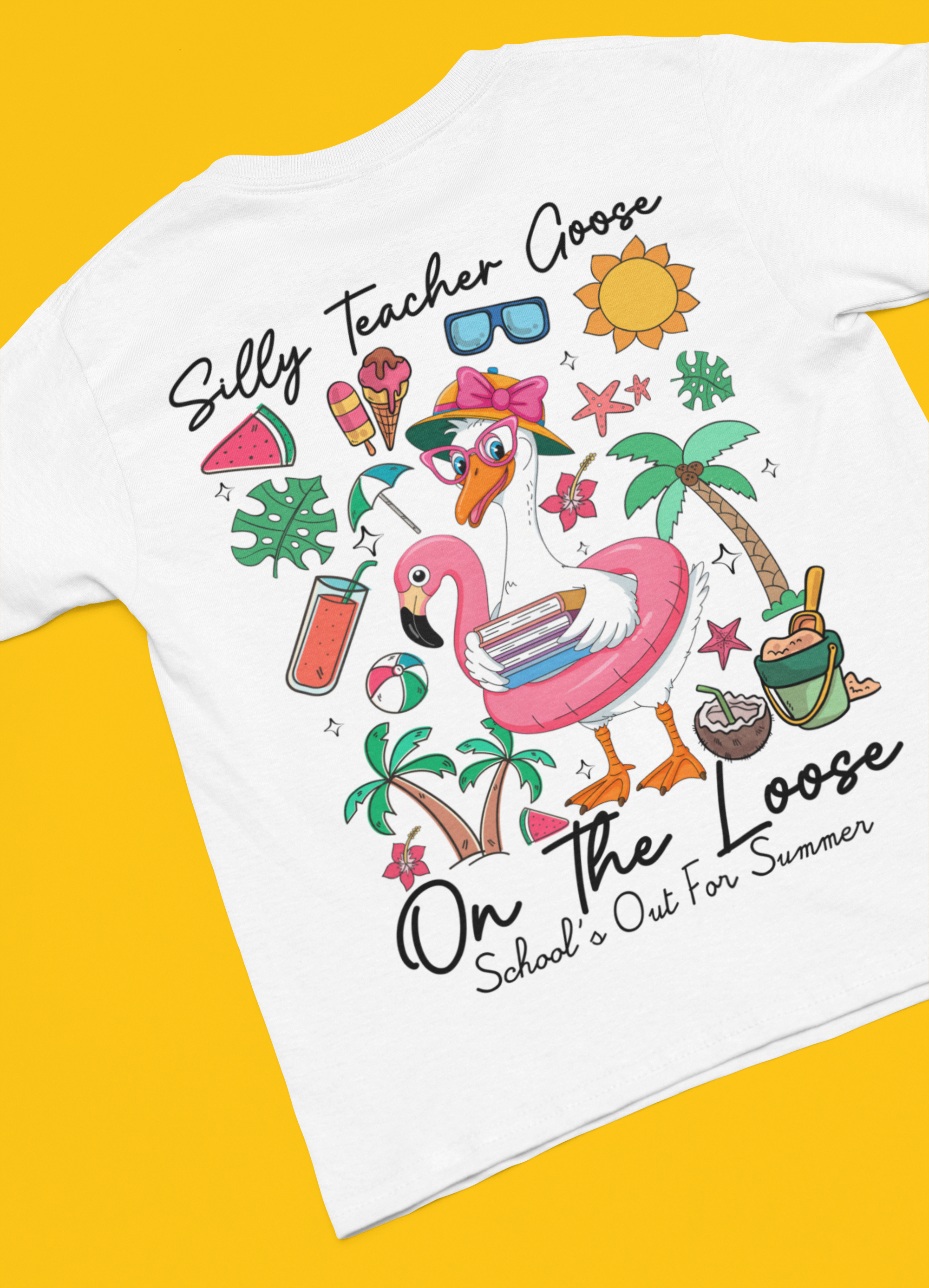 Koszulka z nadrukiem "Silly teacher Goose - Back"