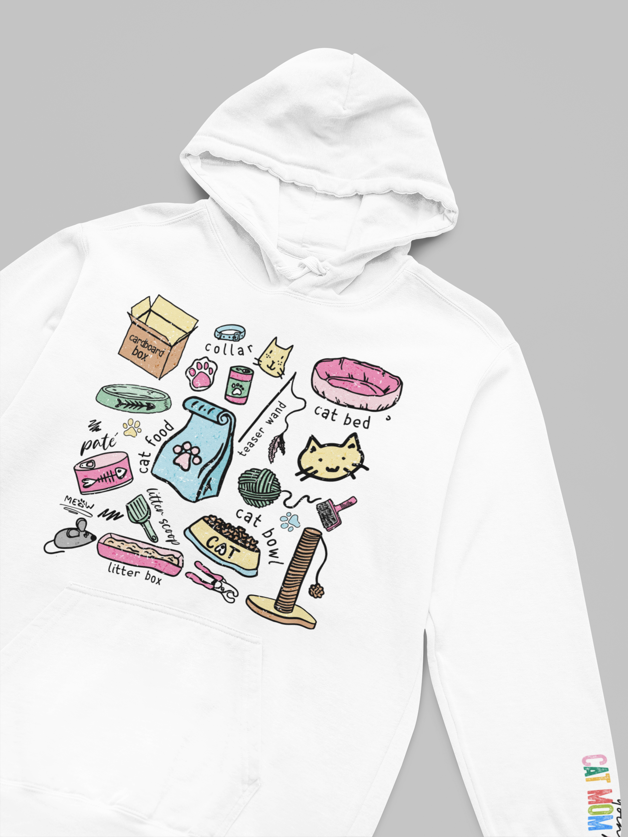 Bluza z kapturem z nadrukiem Koty (10003)