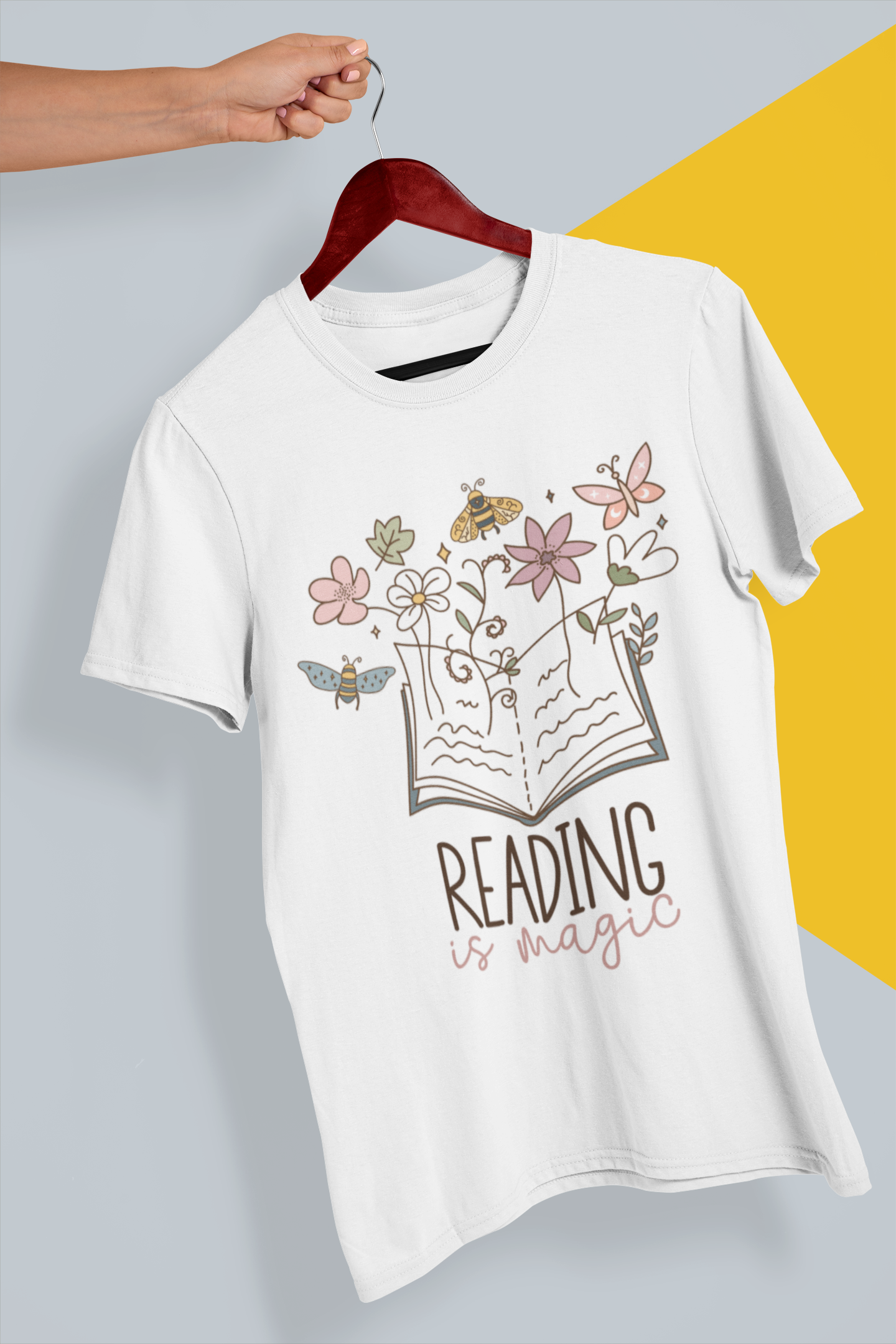 Koszulka z nadrukiem "Reading is magic"