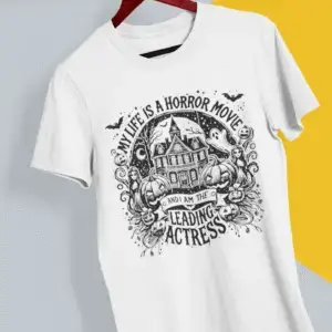 Koszulka z nadrukiem "Horror movie" unisex
