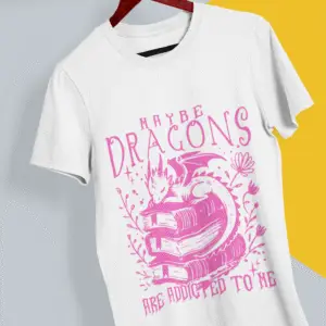 Koszulka z nadrukiem "Dragons" różowy