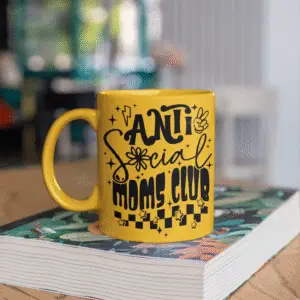 Kubek z nadrukiem "Anti-social moms club"