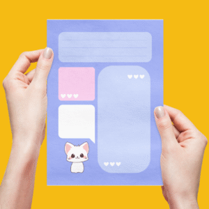 Notes z wyrywanymi kartkami A5 "Kot"