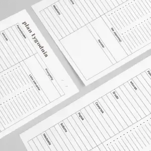 Planer tygodniowy na 1 stronie Minimal (80009)